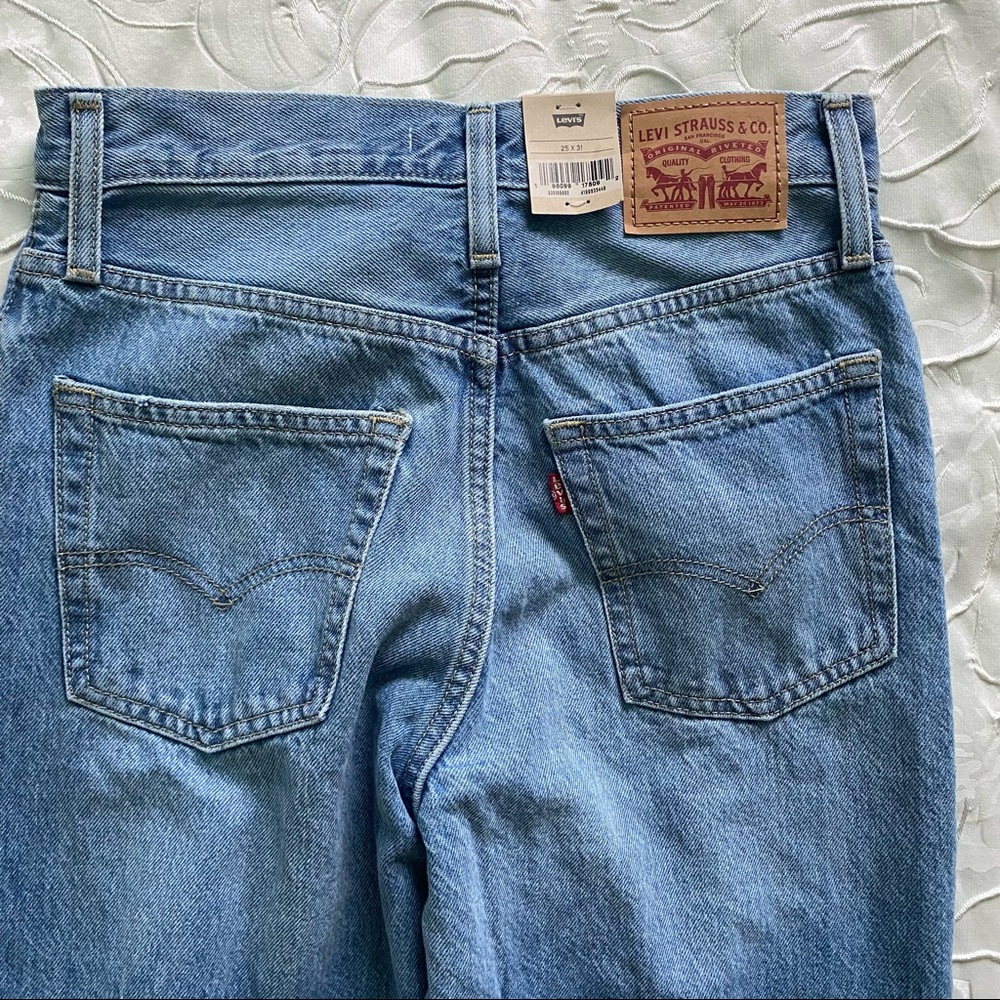 Levi’s ‘94 Baggy Mid Rise Straight Leg Jeans Distressed Medium Blue 25 26 29 30 - Picture 10 of 15